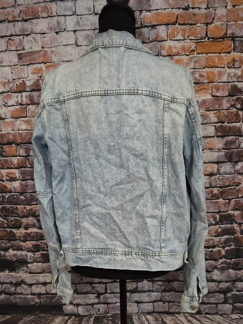 Free People Light Blue Distressed Denim Jacket